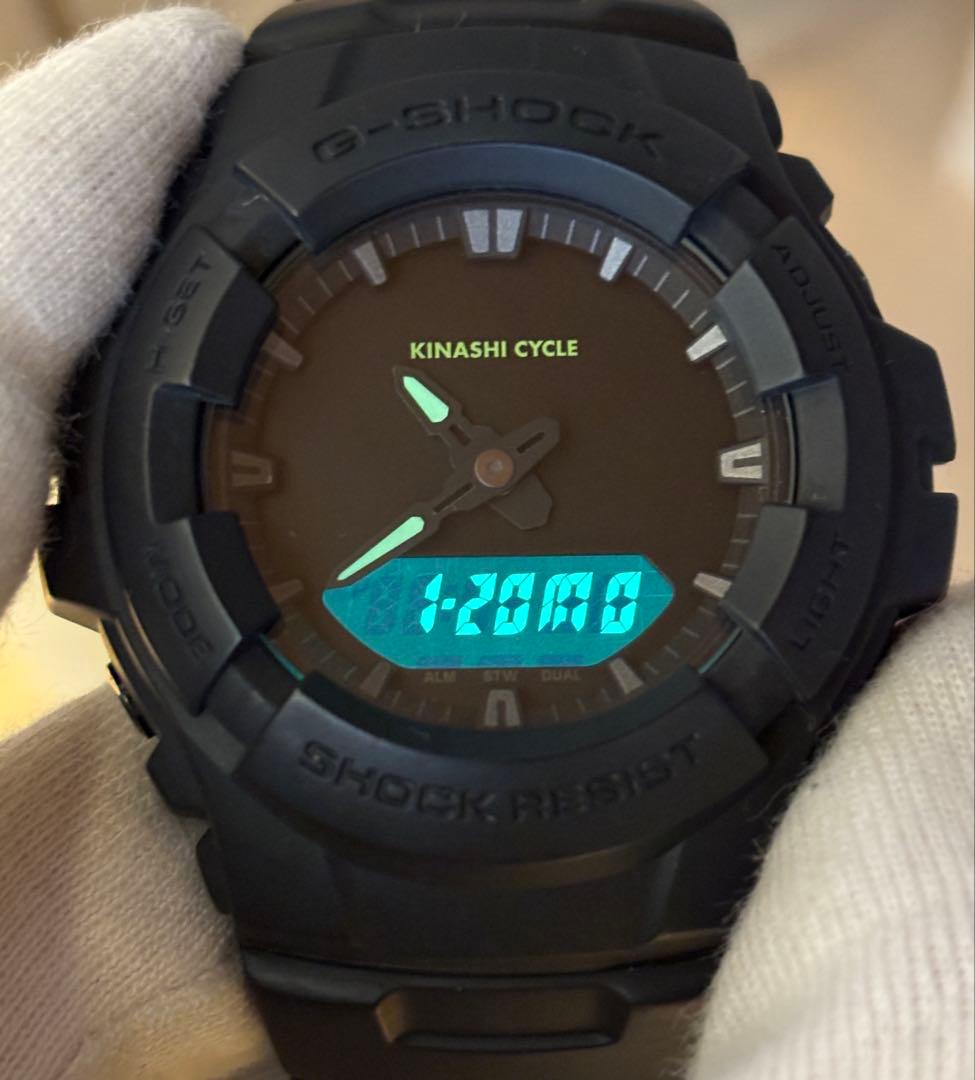限定/G-SHOCK/木梨サイクル/時計/コラボ/G-100/フルブラック/別注