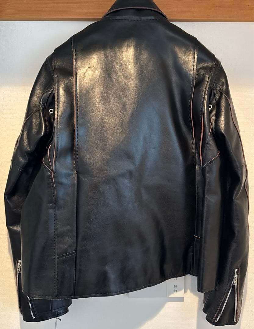 ブラック 1 sacai 25AW leather jacket - メルカリ