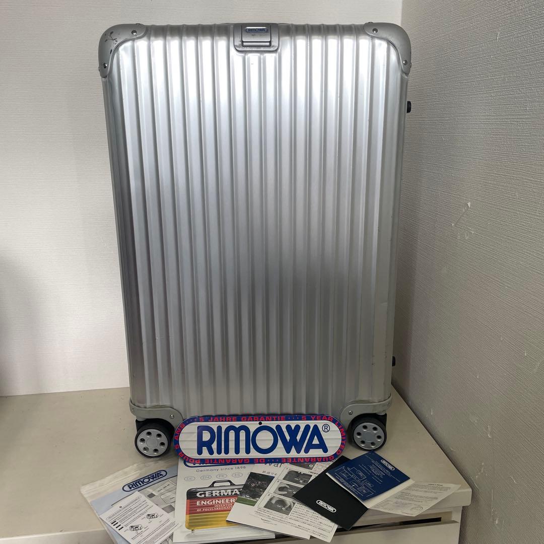 付属品多数 美品 青ロゴ RIMOWA トパーズ 82L チェックインL相当 希少 青ロゴ RIMOWA トパーズ 82L チェックインL相当 リモワ 4輪