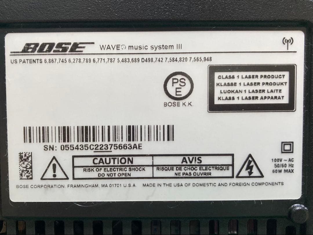 値下げ【完動品】BOSE WAVE Music System III リモコン有