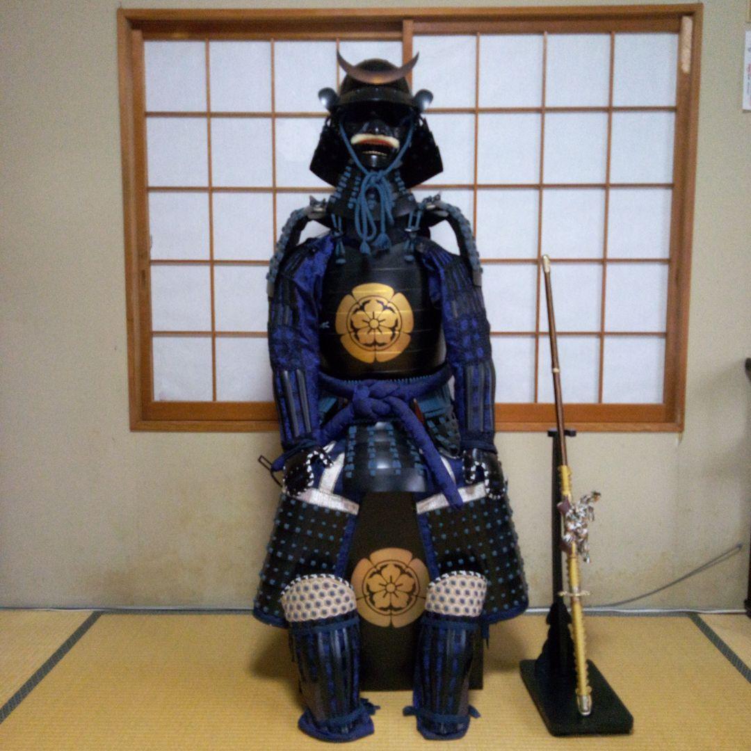 美品・未使用　「鎧の光山堂」製 「青紺糸威黒板札　桶川胴具足」 美品・未使用 「鎧の光山堂」製 「青紺糸威黒板札 桶川胴具足」 - メルカリ