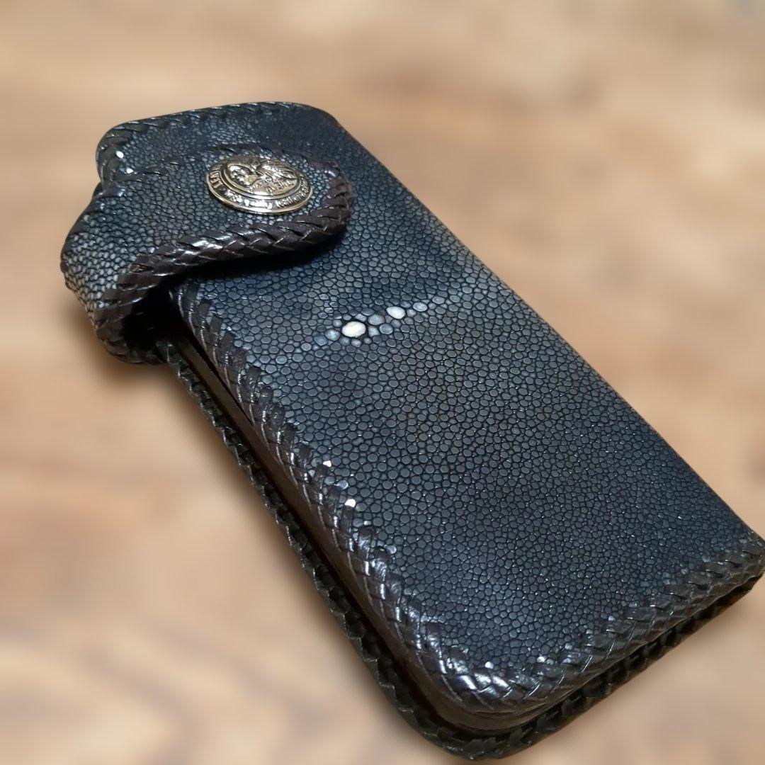 leathercraftyouステングレイ-レザー長財布 - メルカリ