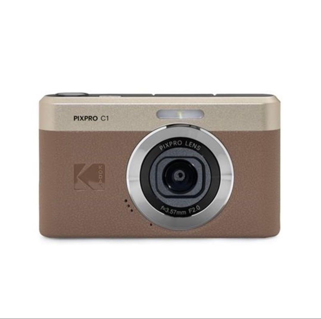 KODAK PIXPRO C1 C1BN ブラウン 保護フィルム＋SD付