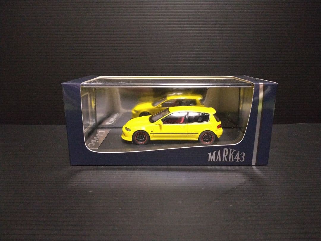 1/43 HONDA CIVIC SIRⅡEG6 カスタマイズバージョンイエロー Hobby Japan HJ642017AY Honda CIVIC (EG6) JDM Style Customized