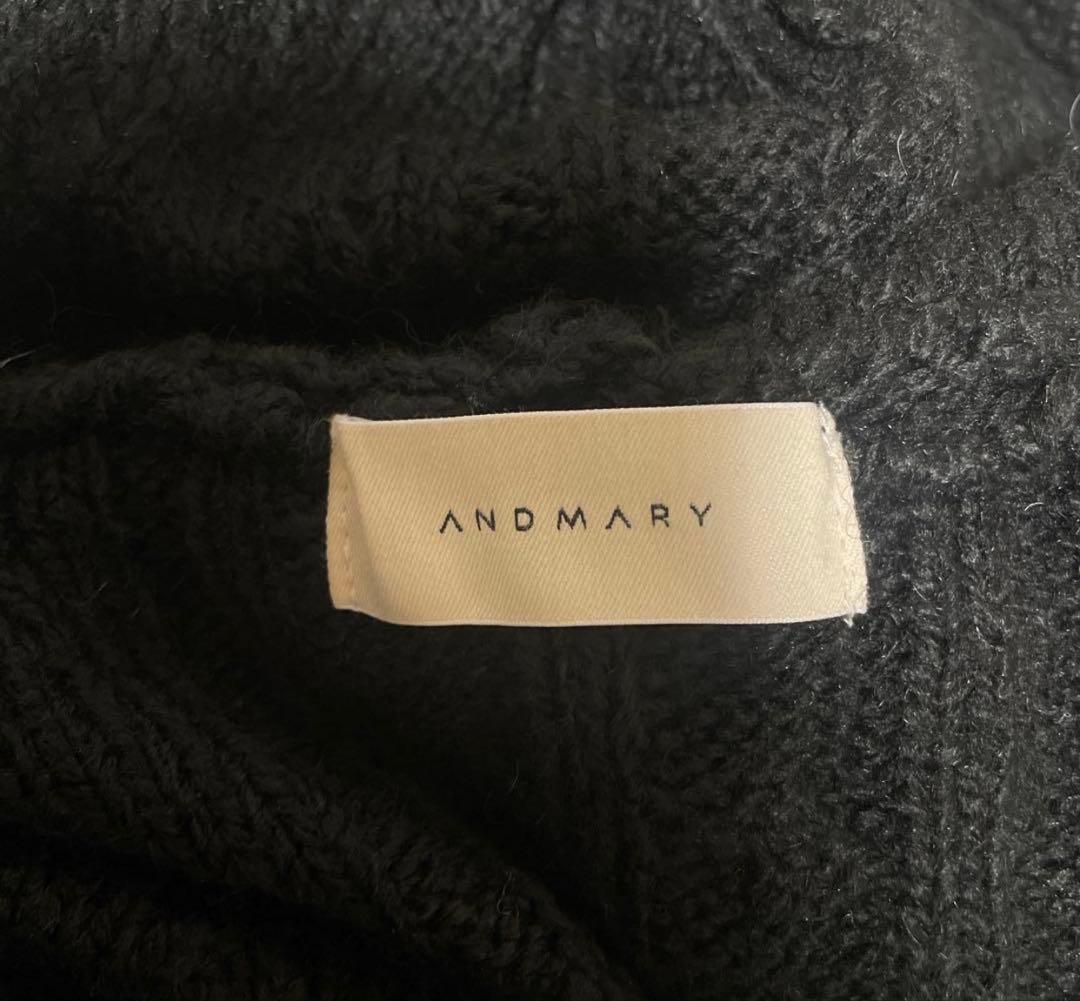 andmary Mary logo cable knit set black - メルカリ