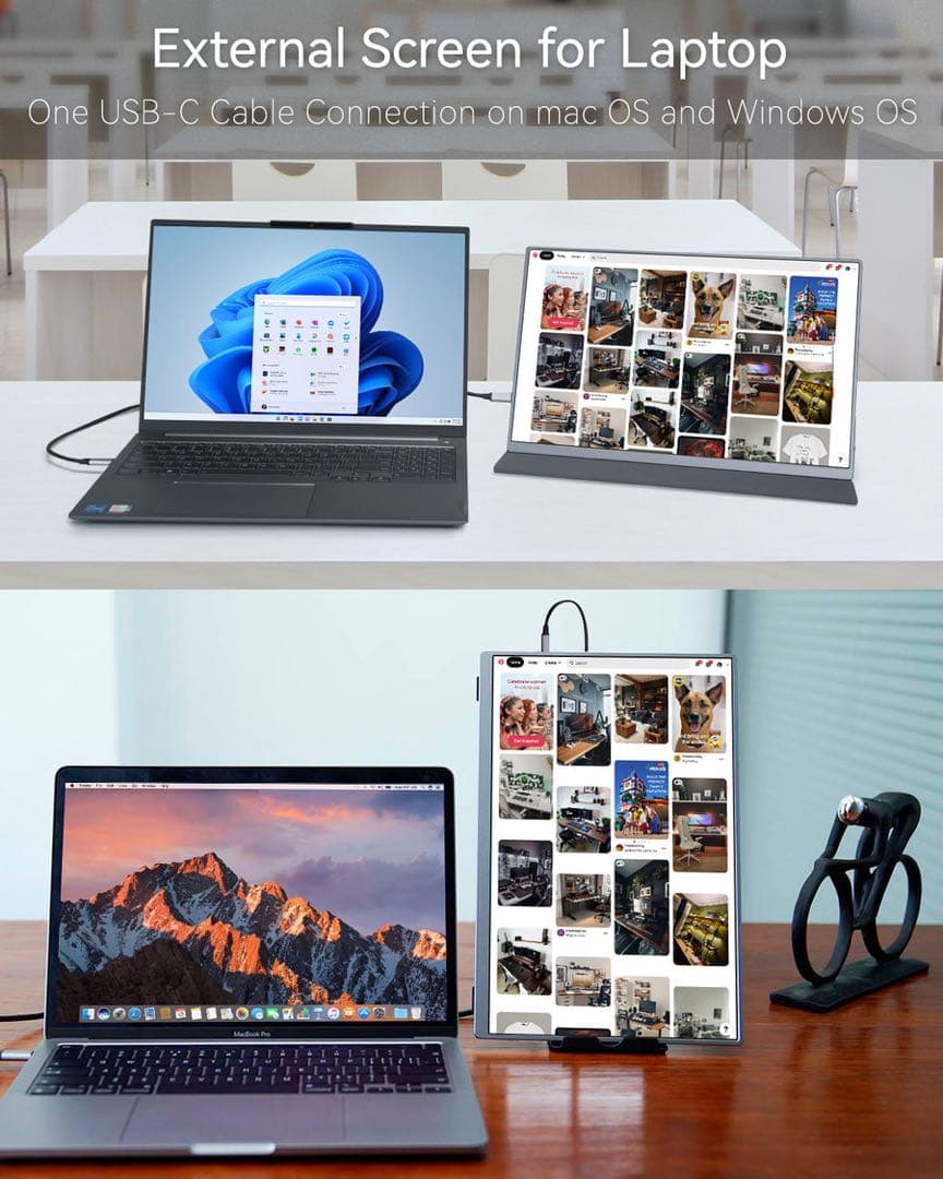 Intehill ポータブルモニター13.3インチ フルHD U13NA