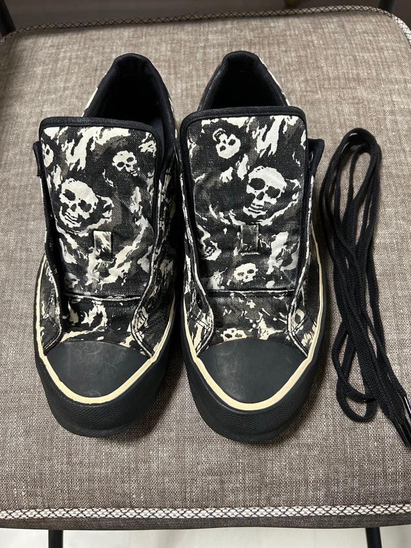 NUMBER(N)INE ナンバーナインスカル柄スニーカー　サイズ7(25.5) 中古・古着通販】NUMBER (N)INE (ナンバーナイン) スカルスエード