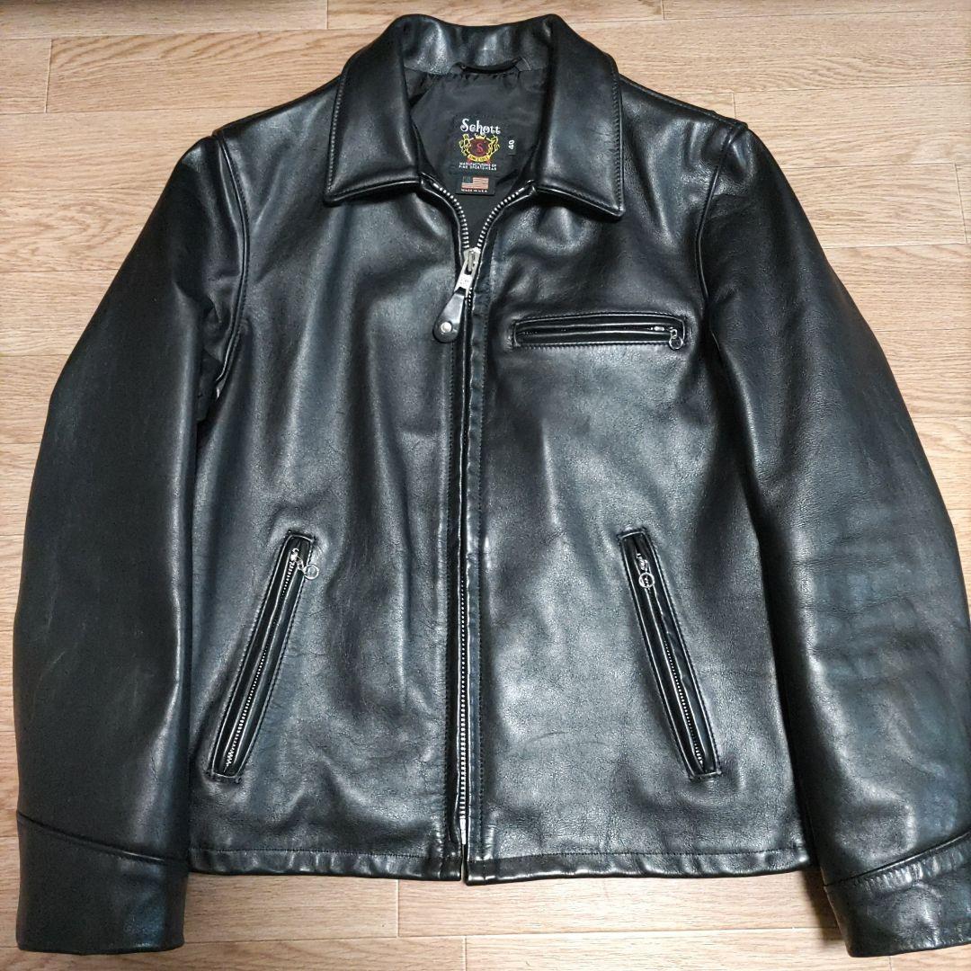 【40サイズ】Schott 103US レザートラッカージャケット 103US TRUCKER JACKET/レザートラッカー ジャケット | Schott