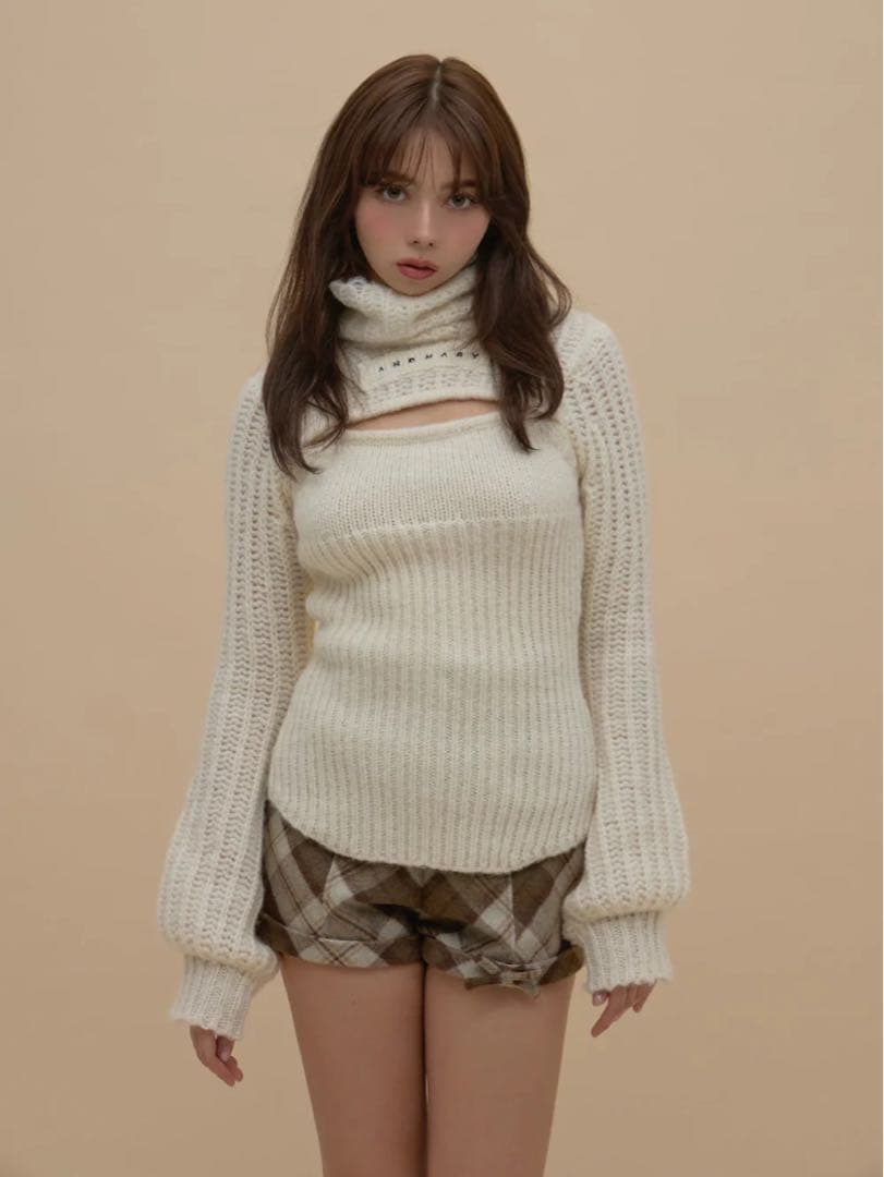 トップス andmary Donna knit tops white andmary Donna knit tops white - メルカリ