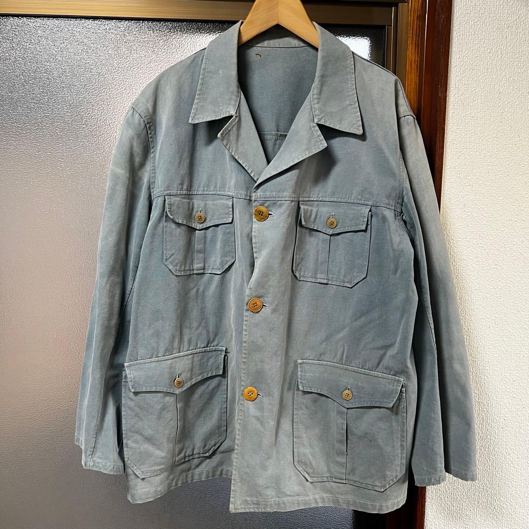 40s french vintage コットンリネン キャンバス ジャケット 40s french vintage コットンリネン キャンバス ジャケット - メルカリ