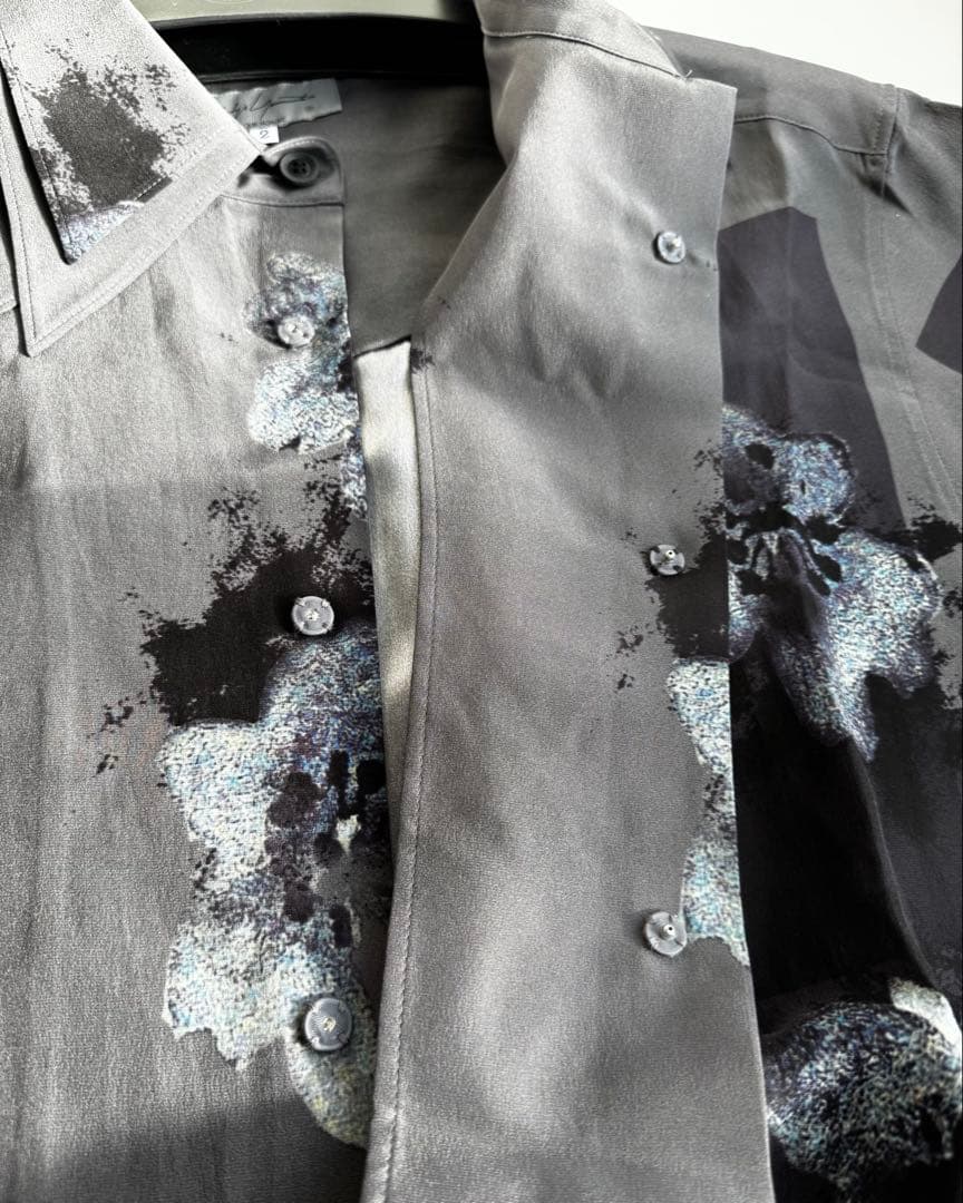 25ssヨウジヤマモト small flowers 3collar shirt - メルカリ