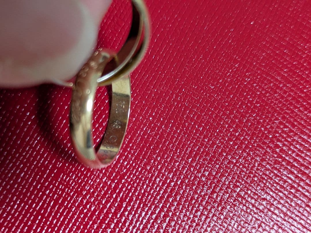 大丸正規店購入 Cartier ゴールド 3連リング 48