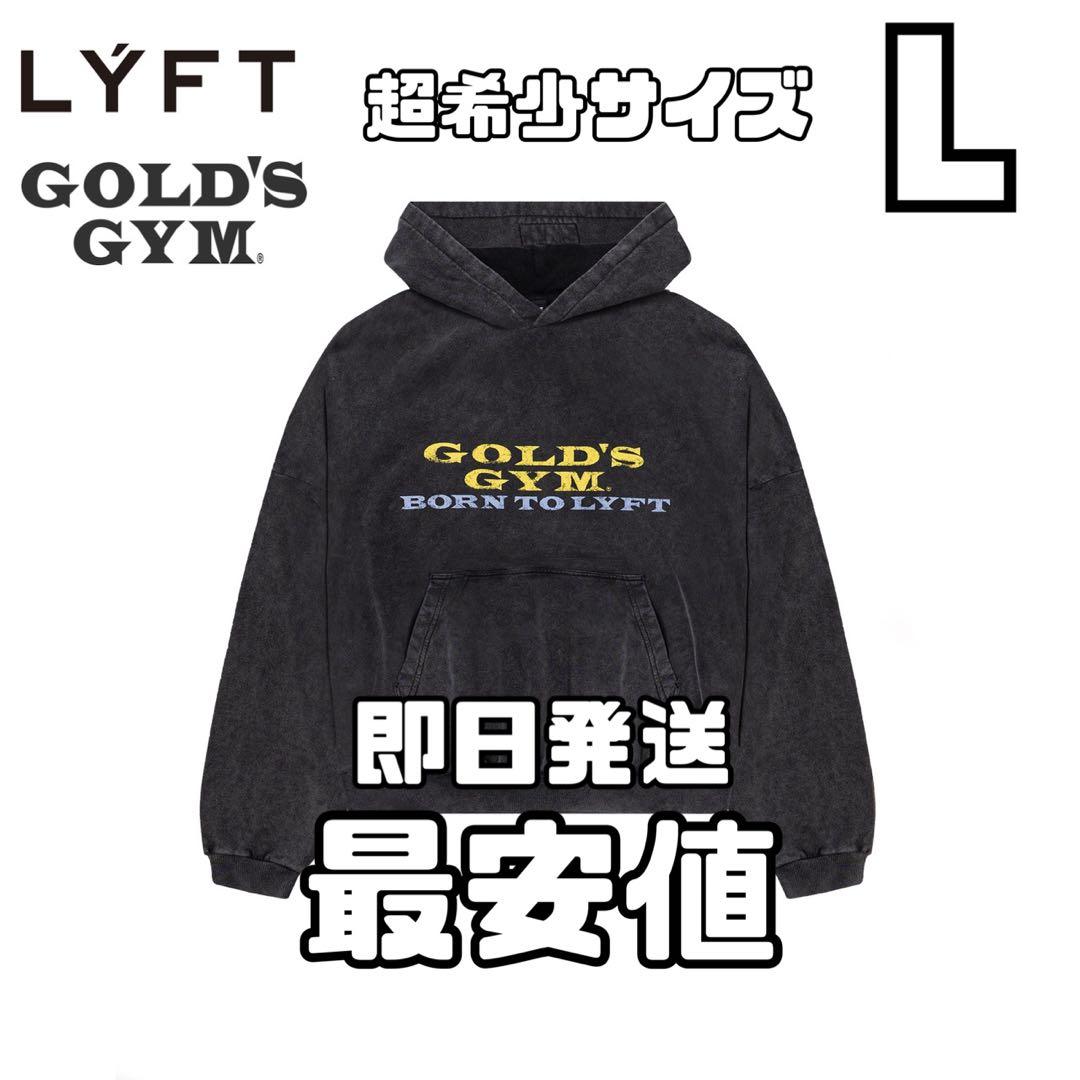 黒 LÝFT × GOLD'S GYM VINTAGE LOGO HOODIE - メルカリ