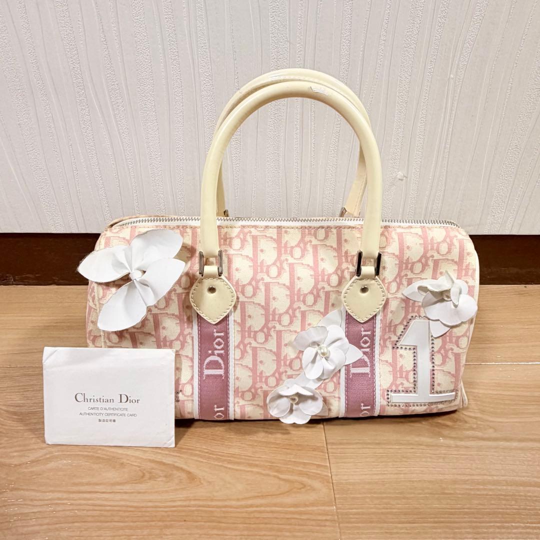 Christian Dior トロッター ピンク ボストン バッグ 鞄 - メルカリ