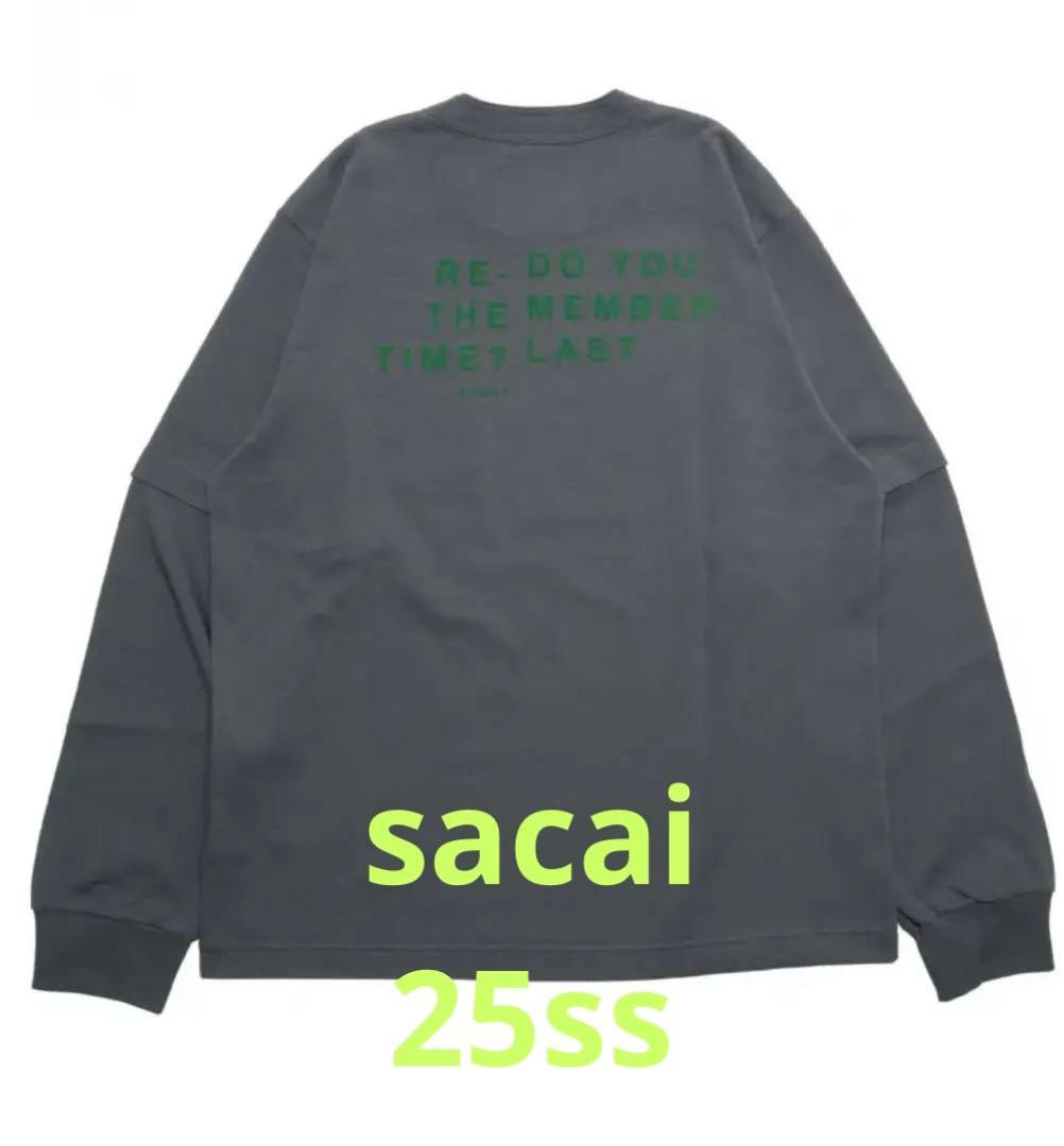 sacai 25SS Flock Print L/S T-shirt size3