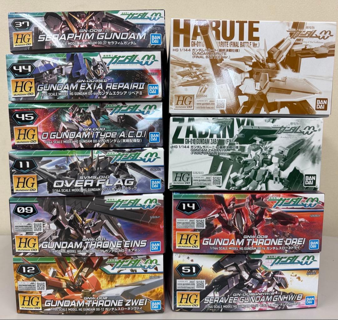 10個　未組立。ダブルオーまとめ売り　ハルート、オーバーブラッグ、セラフィム等 Amazon | 1/100 オーバーフラッグ ~ガンダム00(ダブルオー)シリーズ
