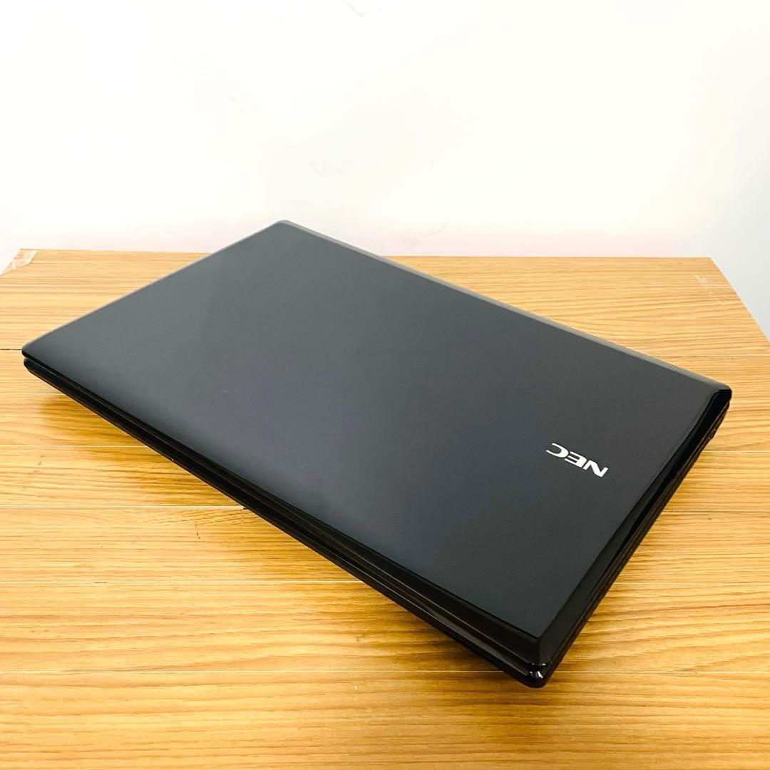 NECピアノブラックノートパソコン SSD win11 オフィスDVD