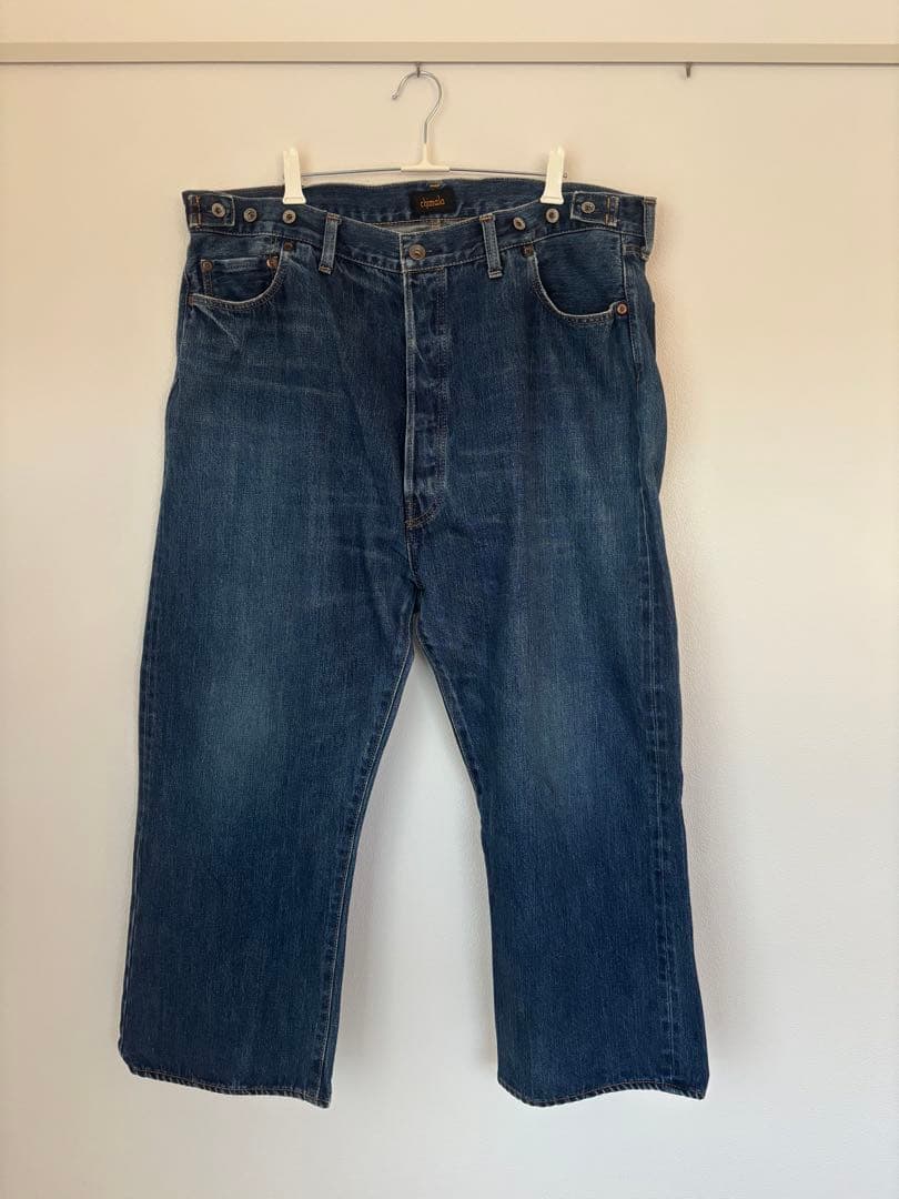 chimala チマラ Big denim adjustable pants