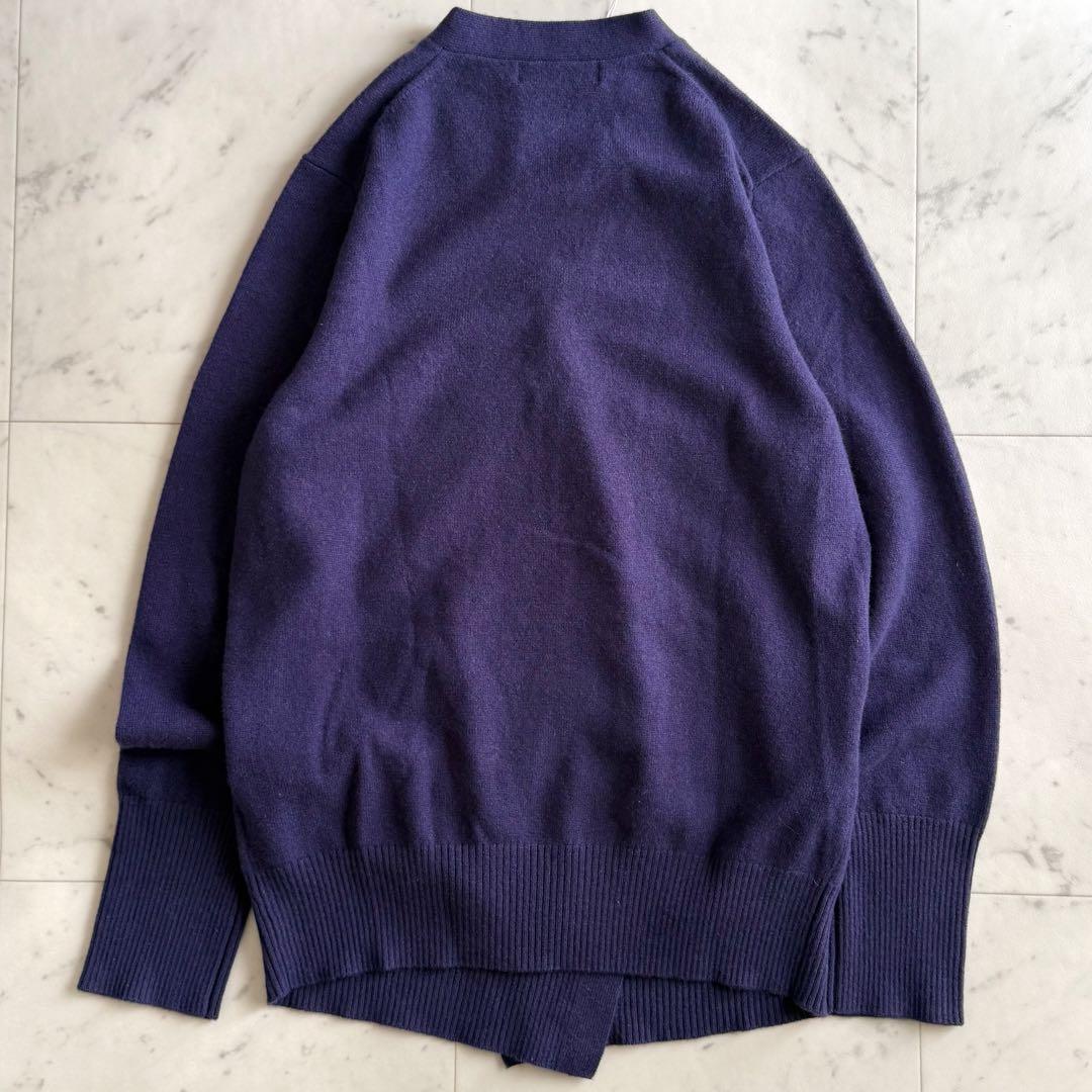 新品 ダーマコレクション LLサイズ カシミヤ100% vネックニット◇紫