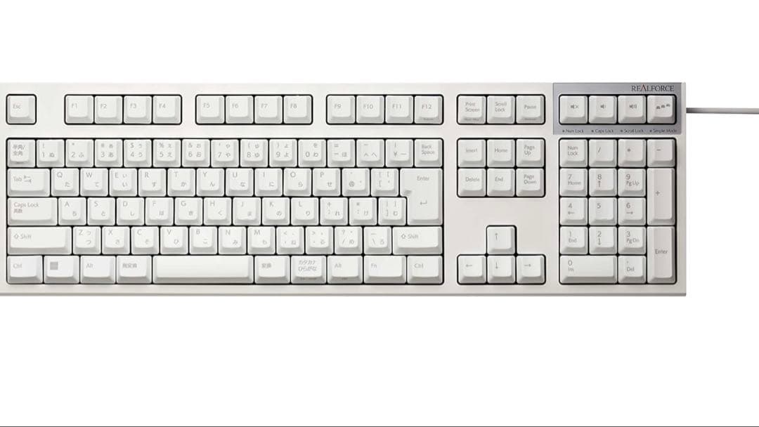REALFORCE R3S 有線 日本語配列 ホワイト R3SA41（箱あり） 製品 : REALFORCE / R3SA41 | REALFORCE | 日本製プレミアムキーボード