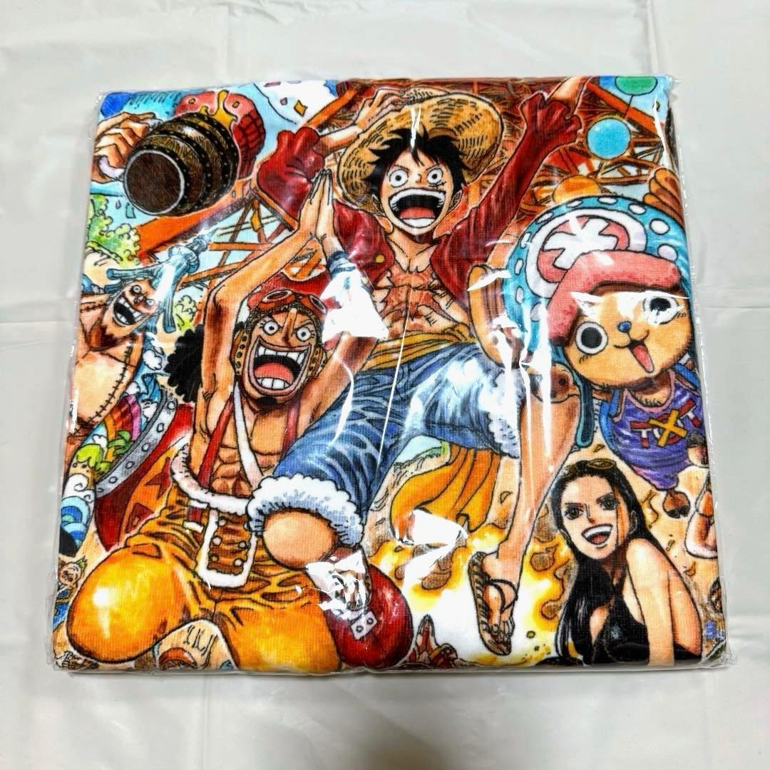 ONE PIECE 東京ワンピースタワー 限定 BIG タオル 麦わらの一味 東京ワンピースタワー】麦わらストア 東京ワンピースタワー店4周年