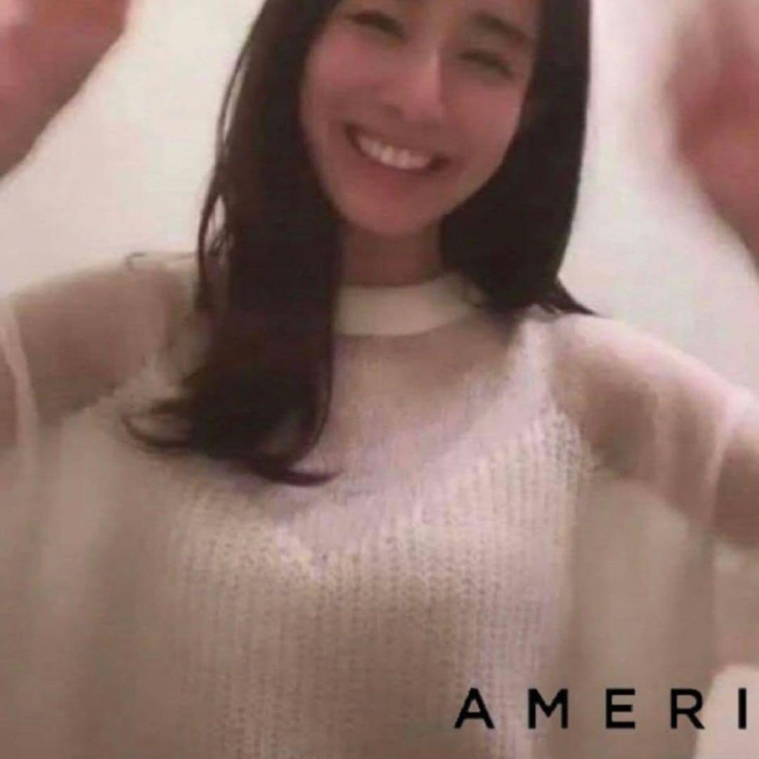 ameri vintage ホワイト長袖ニット 田中みな実着用 - メルカリ