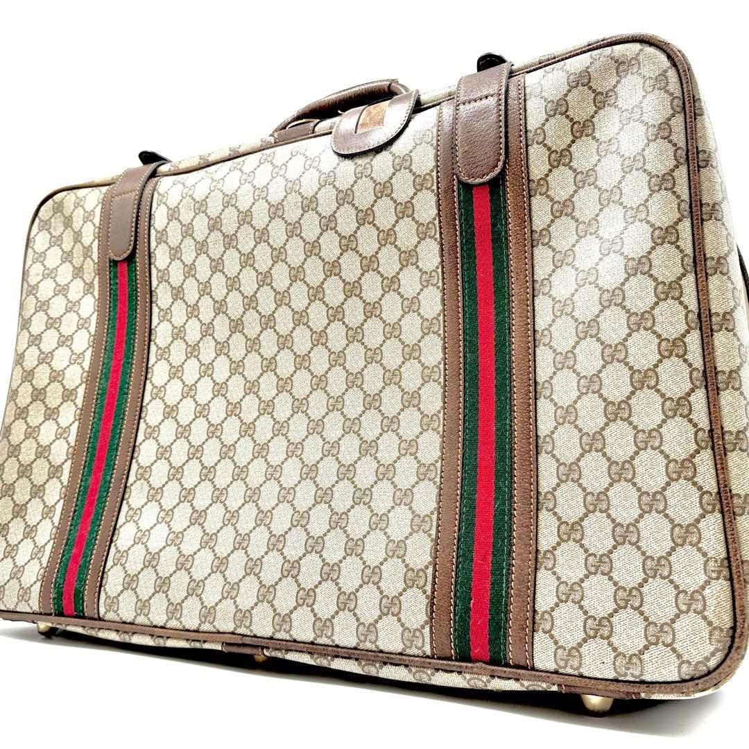 GUCCI グッチ　ボストンバッグ GUCCI（グッチ） 美品 ブラック 黒 シルバー金具 GGキャンバス 000
