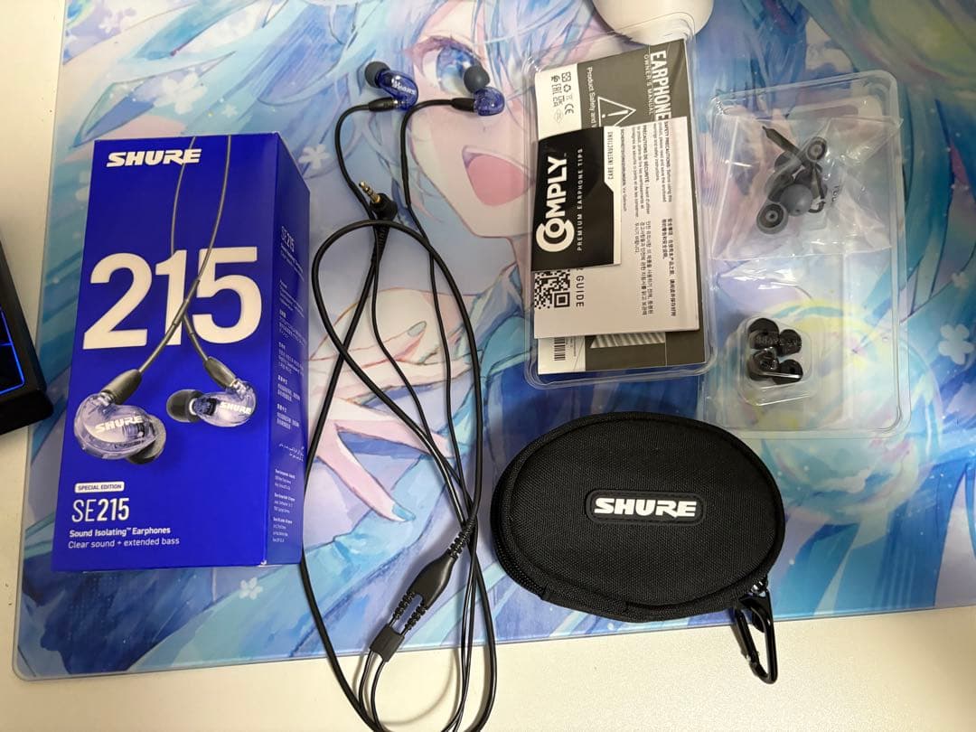 SHURE SE215 パープル イヤフォン Shure SE215 Special-Edition Sound Isolating Earphones Purple