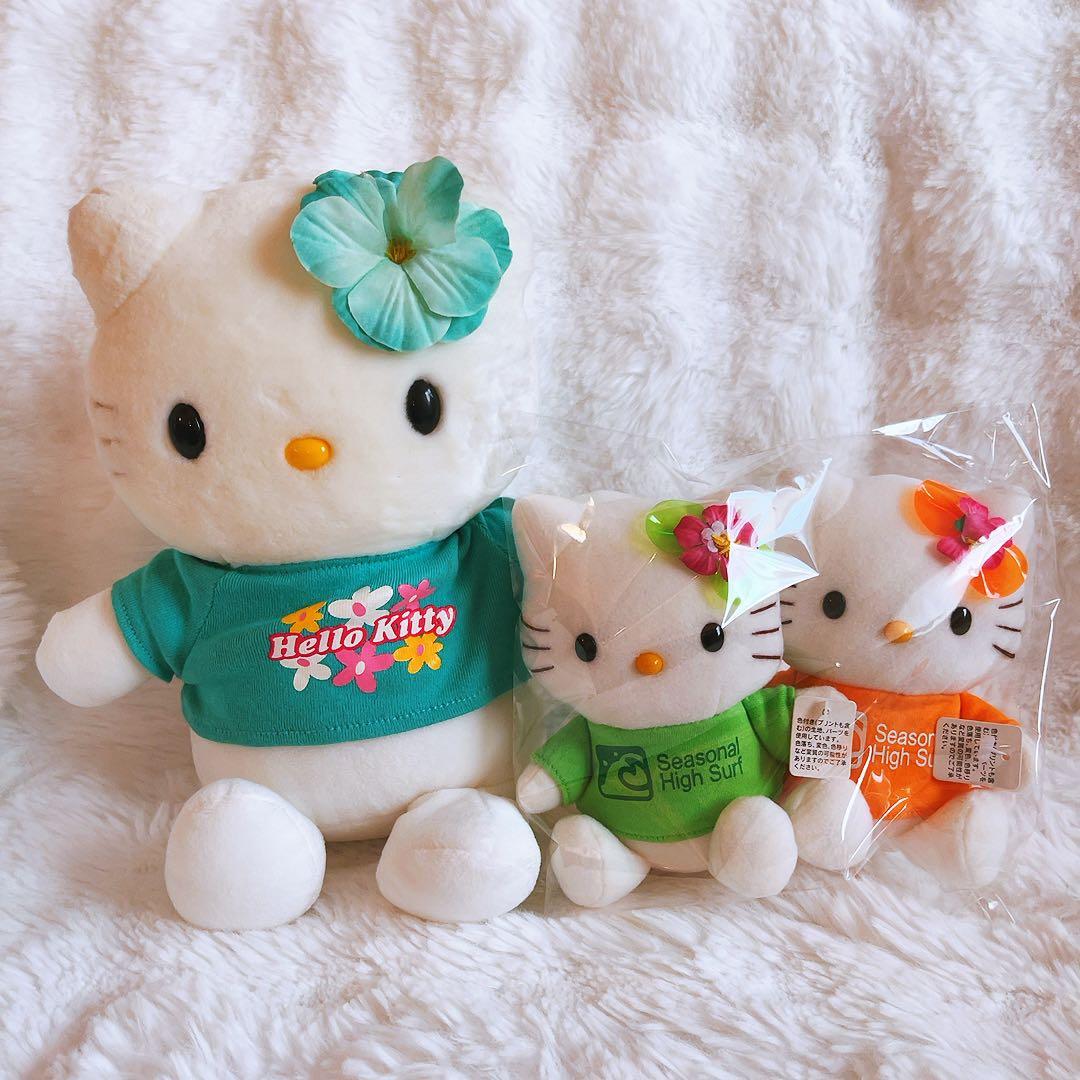 希少レア　ハローキティ　ぬいぐるみ　ハイビスカス　サマー　サーフ　平成レトロ 希少レア ハローキティ ぬいぐるみ ハイビスカス サマー サーフ 平成