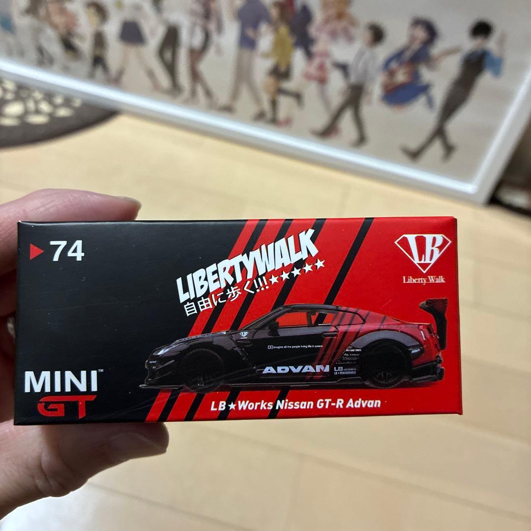 mini gt アドバンLB Works GT-R LBWK MINI GT 68 LB WORKS Nissan GT-R (R35) White Type 2, Rear Wing ver