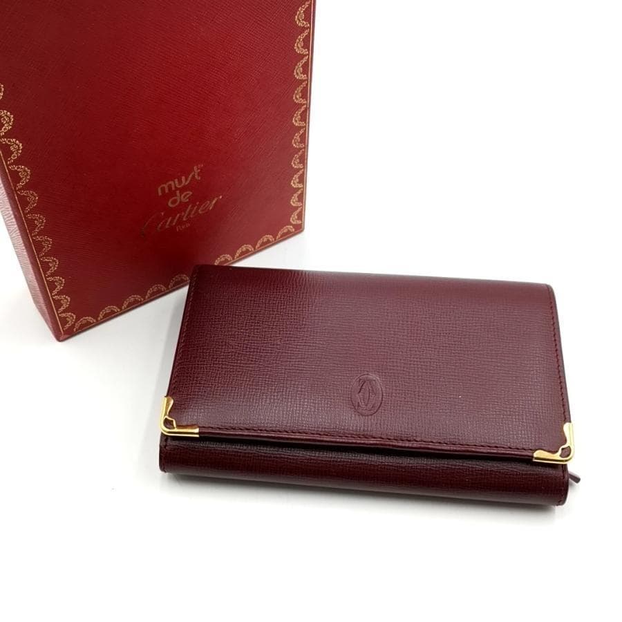 超美品 カルティエ Cartier 財布 マストライン 11-25120302 楽天市場】【中古】Cartier カルティエ マストライン 三つ折り財布