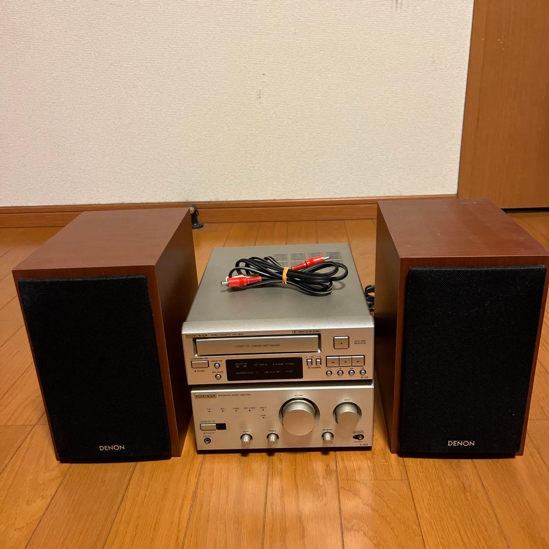 ONKYOアンプ、カセットデッキ、DENONスピーカーセット ONKYO (オンキヨー) オーディオ ミニチュアコレクション