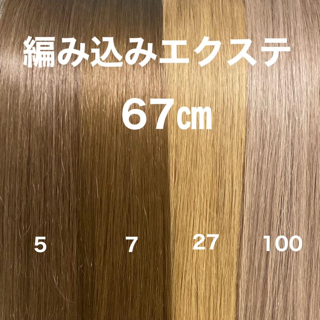 編み込みエクステ 67 カラーエクステ 束毛 カラーエクステ - メルカリ