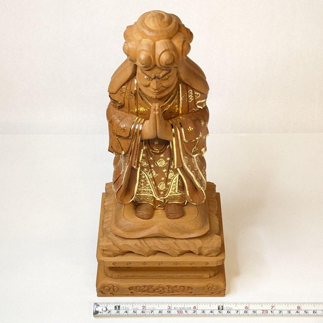 セール・新品】 中山鬼子母神 金泥 紅檀 総高さ約32.5㎝ 鬼子母神
