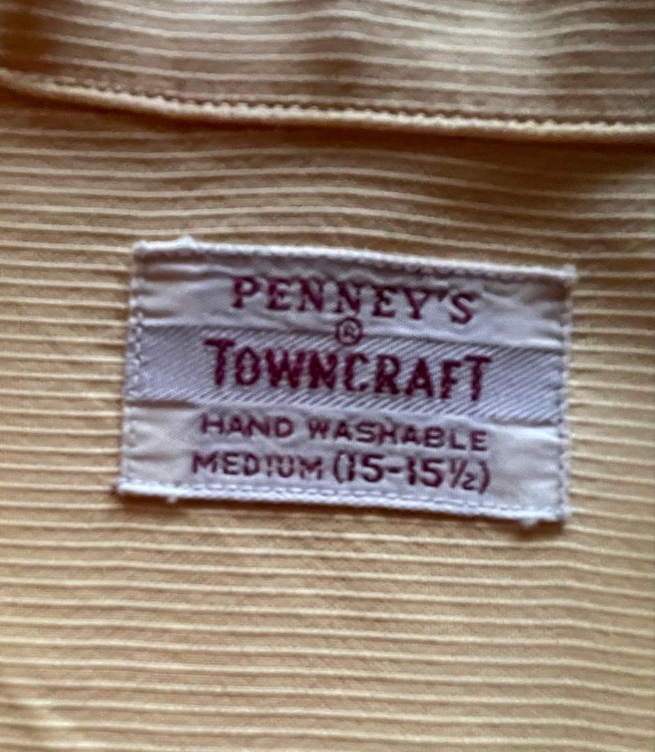 50's Towncraft Pennys レーヨンシャツ レモンイエロー 希少 60's