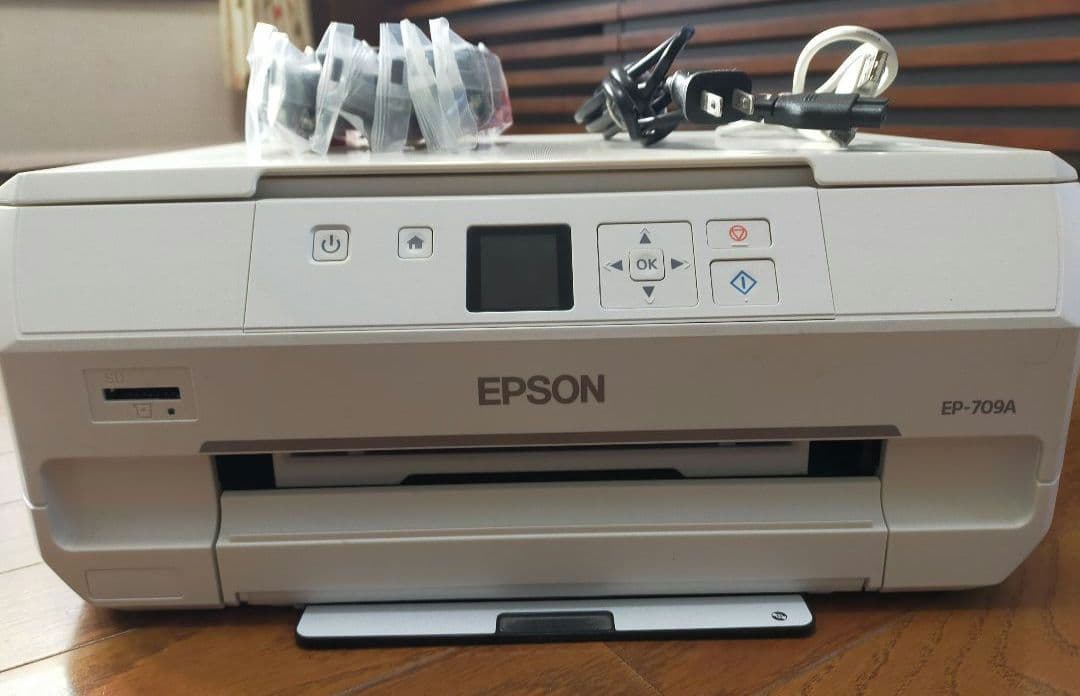 【ジャンク品】EP-709A プリンター　エプソン　インク付き EPSON - プリンター EPSON EP-709A ジャンク品 中古の通販 by パンダ屋
