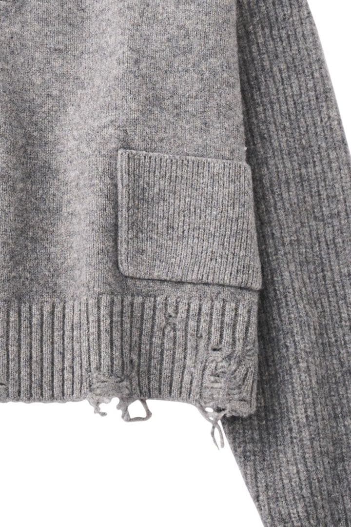 knuth marf】 buttoned high-neck knit ニット