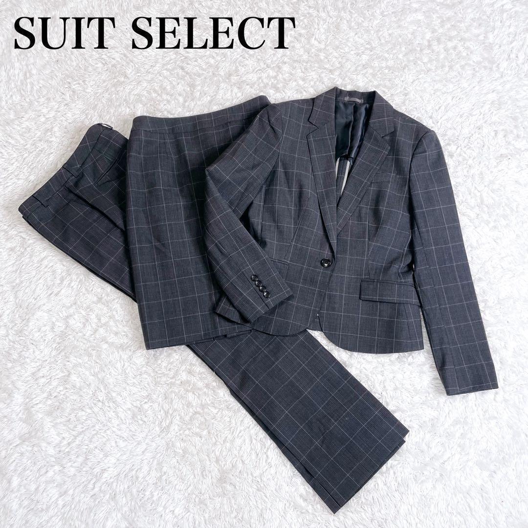 美品✨ スーツ セレクト スカート パンツ セットアップ 3点セット 近年モデル ＆HALF セットアップ フォーマルリボントップス3点スーツ（スカート
