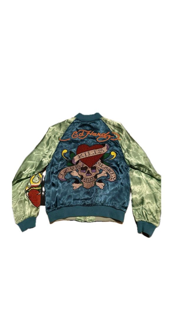 ジャケット・アウター ED Hardy vintage reversible sukajan Sukajan Japan Korea Vintage Reversible Tiger Eagle Bomber 88-89
