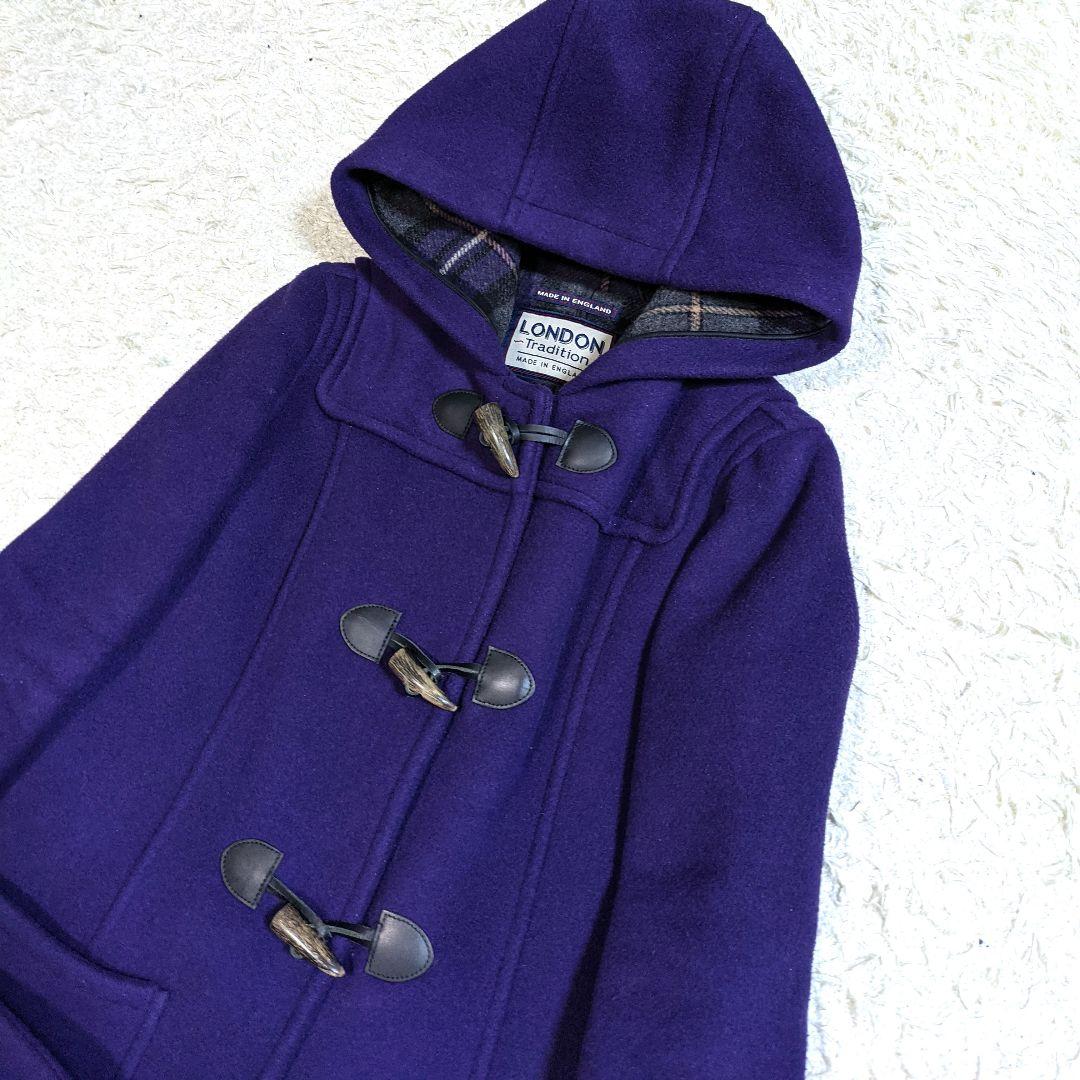 希少 ロンドントラディション ロング ダッフルコート チェック 柄