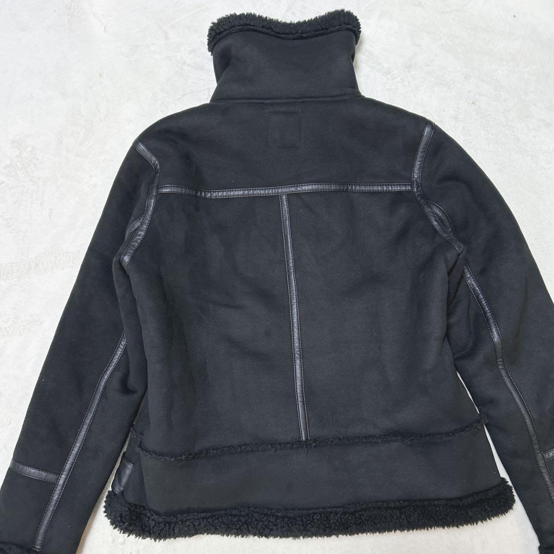極美品✨【ZARA】フェイクムートン ボア ダブルライダースジャケット(M