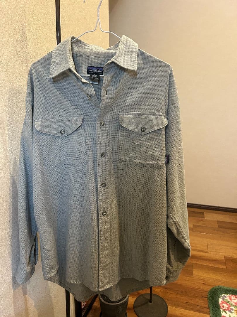 パタゴニア ワークシャツ 2001年 02年製 patagonia L/S Work Shirt 灰 XL 00s パタゴニア ワークシャツ