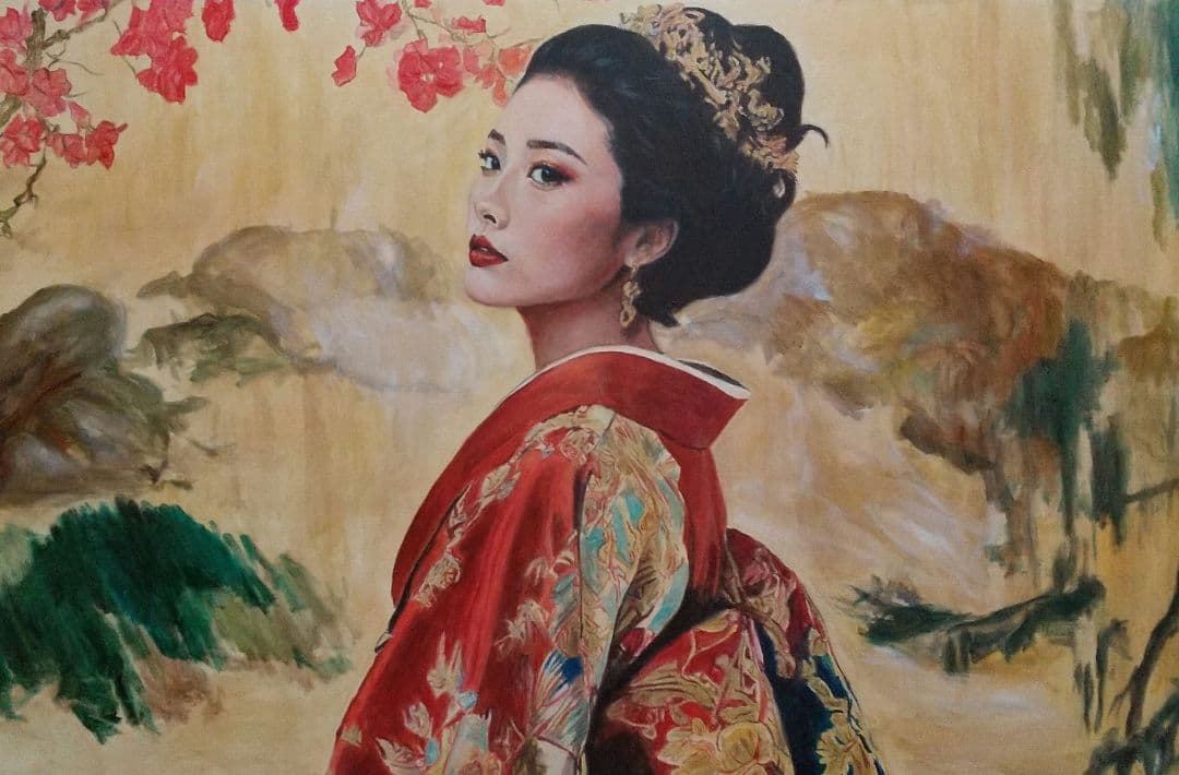 人物画#17 女性の肖像 油彩画 M25号 油絵 人物画#17 女性の肖像 油彩画 M25号 油絵 - メルカリ