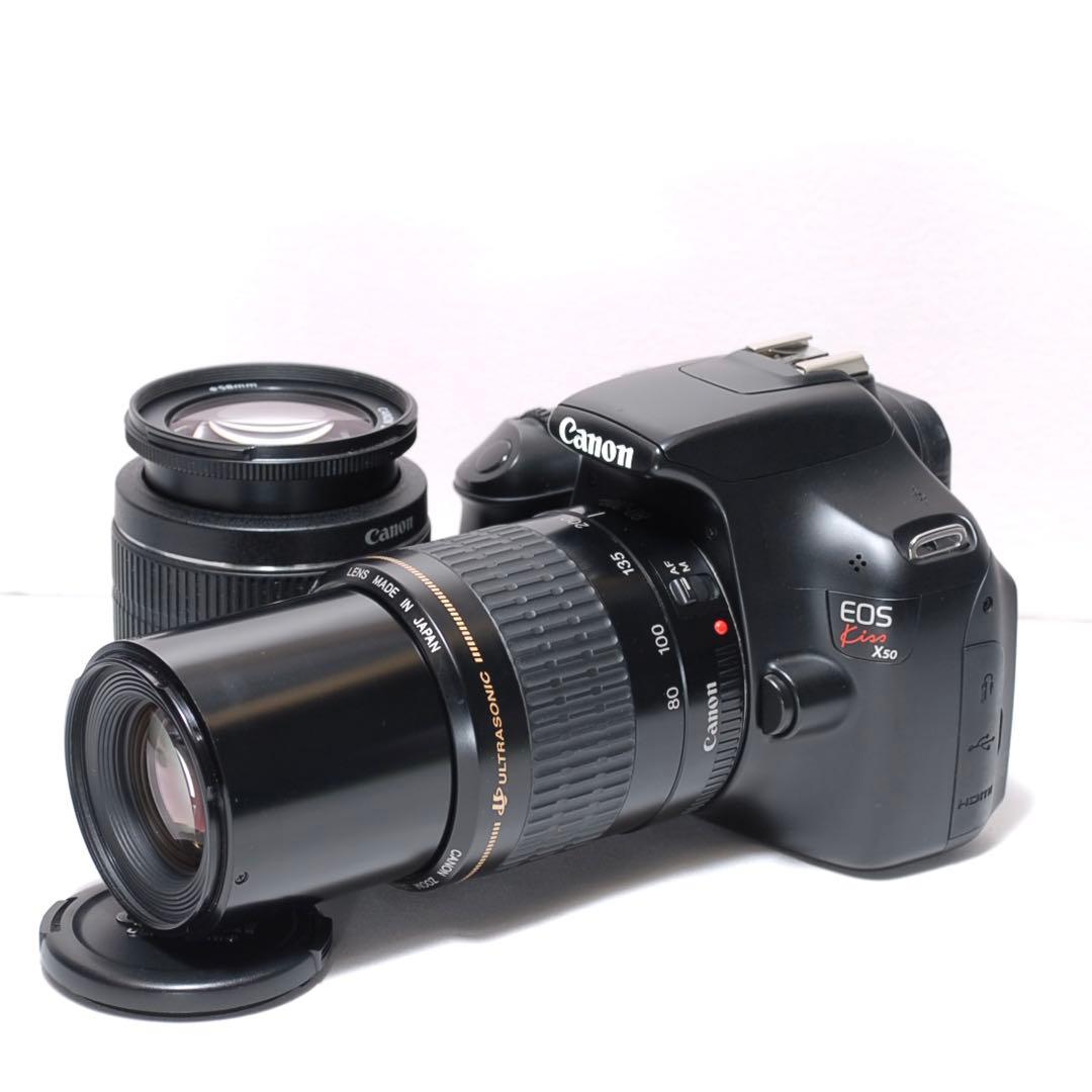 ✨スポーツ観戦に✨Canon Kiss X50✨ダブルレンズ✨簡単操作