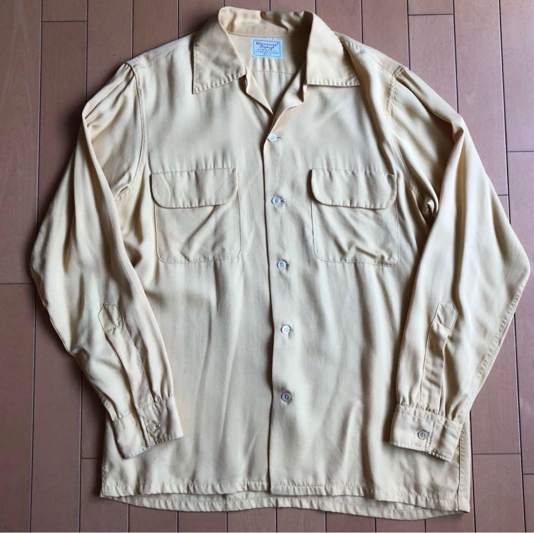50s' レーヨンギャバシャツ ギャバジンシャツ ヴィンテージシャツ