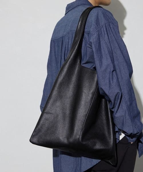 未使用級★ファーストハンド　レザー★トートバッグ　黒　牛革 Firsthand（ファーストハンド） トートバッグ Leather Tote Bag / 舟形