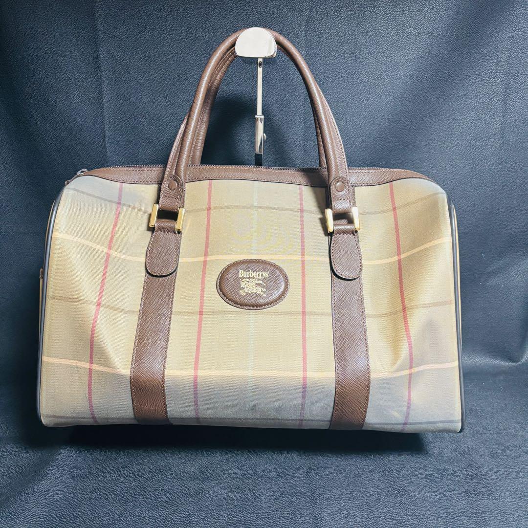 BURBERRYSバーバリー チェック柄 ボストンバッグ　ミニボストン BURBERRY CHECK PATTERNED MINI BOSTON BAG/バーバリーチェック柄ミニ