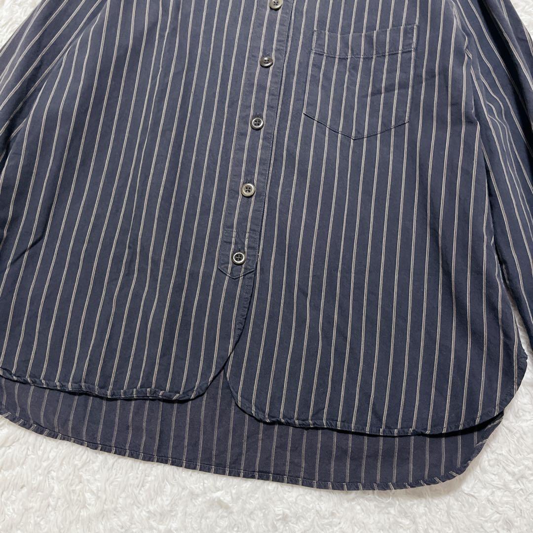 美品✨マーガレットハウエル バンドカラー シャツ ダークグレー