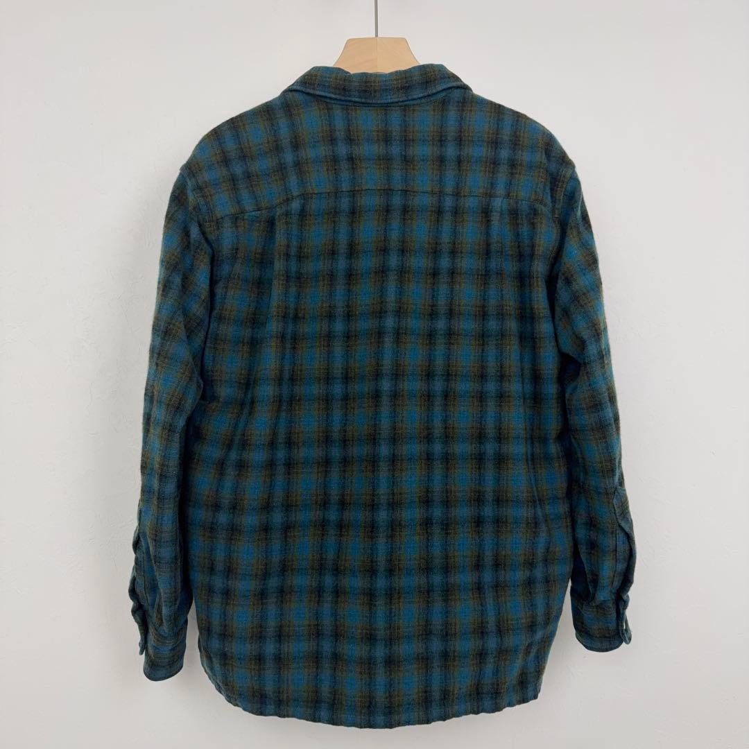 BRENT 50s 60s オンブレチェック オープンカラー ウールシャツ