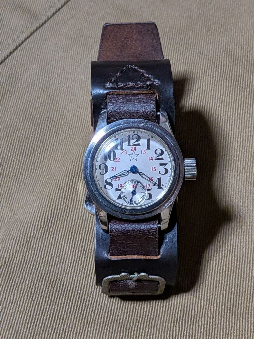日本軍　陸軍　将校　腕時計　防塵　防湿　二重ガラス　レプリカ　電池式　　可動 weekindenim_950021018